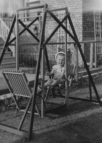 1950s baby high - chair, swing