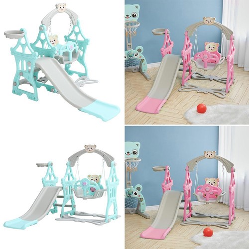 Kids swing slide climber set - slide, &