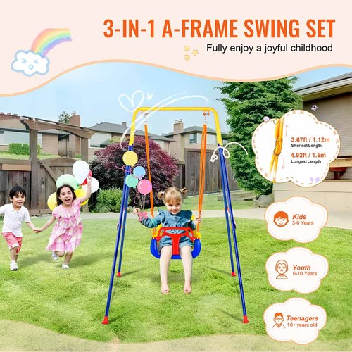Toddler swing set with - swing, metal