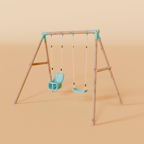 Double swing set with baby - double,